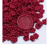 EGZASDI Perles de Cire à cacheter, Perles de Cire à cacheter en Forme Fleur, Paquet Multicolore 150 Cartes, enveloppe d'invitation(11)