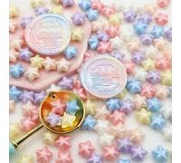 EGZASDI Perles de Cire à cacheter, Perles de Cire à cacheter étoile Multicolore Paquet 100 Tampon Sceau Scrapbook enveloppe Mariage Bricolage(100pcs-l)
