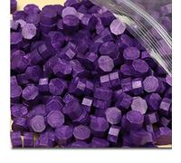 EGZASDI Perles de Cire à cacheter, Perles de Cire à cacheter octogonales Paquet 100 Multicolores(Purple)