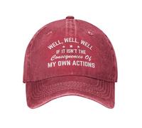 Eh Bien, eh Bien, eh Bien, si ce n'est Pas Les conséquences de Mes Propres Actions, Chapeau pour Hommes et Femmes, Chapeau de Suivi Amusant pour Papa, Casquette de Baseball