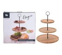 EH Excellent Houseware Moule à biscuits 3 niveaux Ø 28 cm bambou