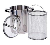 EH Excellent Houseware Passoire à asperges multifonction Ø 16 x 21 cm en acier inoxydable