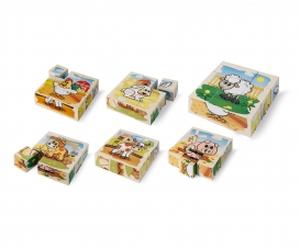 EH Puzzle d'images cubes La Ferme