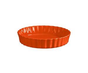 EH766028 Emile Henry Tourtière haute/plat à tarte et quiche 28 cm, céramique Toscane