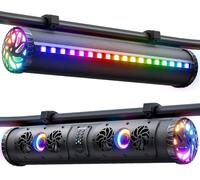Ehaho Barre de son Bluetooth pour voiturette de golf avec haut-parleurs rétroéclairés multicolores, barre de son stéréo étanche de 68,6 cm, compatible avec ATV SXS Polaris RZR Can-Am Marine