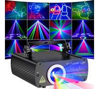 Ehaho Jeux de Lumiere DJ, 3D RGB Animation Lumiere Disco, Lumiere Soiree avec Télécommande, Lumières de DJ Activées par le son avec DMX 512, Lampe Disco pour bar, Boîte de Nuit Spectacle en Direc