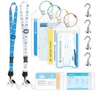 Ehanfus Kit Essentiel Croisière, Set d'accessoires de croisière | 4Étiquettes à bagages de croisière, 2porte badge retractable, 4Crochets Magnétiques,Voyage Accessoires pour AIDA, MEIN SCHIFF