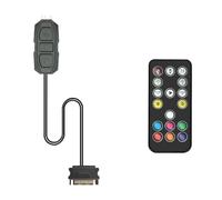 Ehaosea Contrôleur ARGB 5V et 3 Broches A Source d'alimentation SATA, Contrôleur RGB, Concentrateur à 3 broches pour ordinateur, CPU, Ventilateur, Boîte, Lumière LED, Radiateur, Couleur Noir