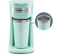 Ehc113M Cafetière Compacte Pour Une Personne Avec Gobelet Isotherme De 400Ml,Acier Inoxydable,Compatible Café Moulu,Filtre Réutili