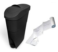 EHCB Poubelle sanitaire pour femme Noir 19 l + doublures Hygiène féminine