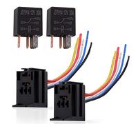 Ehdis 2 Pack Relais 12V 30A 5 Pin Câble Socket Harnais Connecteur SPDT Multi-Purpose lourd Kits relais Duty standard pour voiture automobile