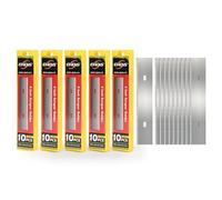 EHDIS 50 pcs Lames pour Grattoir, Grattoir Vitre Lames, Rechange Lame, pour Carrelage, Papier Peint, Colle, Miroir, La Table de Cuisson, 100mm, Acier Au Carbone