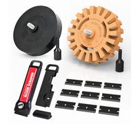 Ehdis Gomme Carrosserie Kit - 2 Gommes à Film 88mm&250mm avec Adaptateur, et Grattoir avec 10 Lames, pour Enlever Les Autocollants, Les Résidus de Colle et de Peinture sur Les Surfaces Peintes