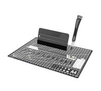 EHDIS Kit de Couteaux de Précision con Apis de Découpe A4, Raclette Feutrine et Règle en Acier, pour Modelisme, Papier, Sculpture, Travaux Manuels, Gris