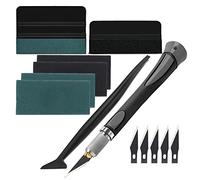 EHDIS Kit de Raclettes Accessoires Covering Voiture, Kit Covering Outils de Film de fenêtre de Voiture, avec Cutter de Précision, Raclettes Plastique(Feutre de remplacement), Mini Raclette,b-