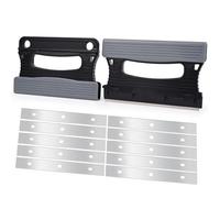 EHDIS Kit Grattoir Vitre - 2 Grattoir à Vitre à Tête Rotative avec 10 Lames(6INCH), Grattoir Vitre avec Poignée Annulaire, pour Gratter Peinture, Colle sur Sol, Verre, Carreau et Mur