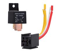 Ehdis Relais 12V 80A 4 Pin Car Truck Motor Heavy Duty on/Off normalement Ouvert SPST Relais Socket Plug-4 Fils Automobile