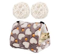 EHDWXVZM 1 Cage pour Hamster, 2 balles Takraw, nid de Jouets pour Animaux de Compagnie, Petite Grotte pour Animaux de Compagnie, nid caché pour Animaux de Compagnie, nid Chaud pour Hamster