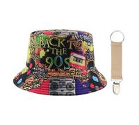 EHDWXVZM 1 Chapeau de pêcheur rétro, 1 Pince à Chapeau, Chapeau de Soleil Double Face, Chapeau de pêche pour Hommes et Femmes, Chapeau de Soleil d'été