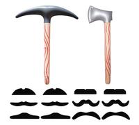 EHDWXVZM 1 Faucille Gonflable, 1 Hache Gonflable, 12 Fausses Barbes, Jouets Créatifs, Accessoires De Rôle, Fournitures De Fête.