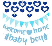 EHDWXVZM 1 Lettre De Traction De Lettre, 1 Drapeau De Traction Triangulaire Et 1 Pendentif d'amour, Fournitures De Baby Shower, Décorations Créatives.