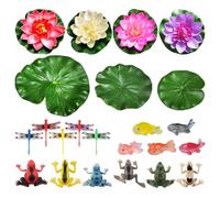 EHDWXVZM 1 lot de feuilles de lotus artificielles pour décoration d'aquarium, décoration d'aquarium, décoration écologique de paysage de bouteille, ornements de micro paysage créatifs, décoration