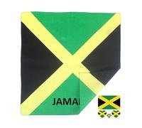 EHDWXVZM 1 morceau de foulard, 1 morceau d'autocollant de tatouage jamaïcain, foulard jamaïcain, foulard pour femme, foulard vert, foulard en coton, accessoires de fête jamaïcaine