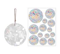 EHDWXVZM 1 Morceau De Remorque en Cristal Et 1 Autocollant De Fenêtre Coloré, Pendentif en Cristal Suspendu, Piège Au Soleil, Décoration De Fenêtre.