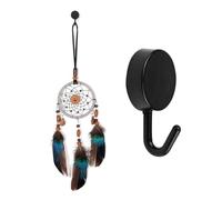 EHDWXVZM 1 Morceau d'ornement suspendu attrape-rêves, Attrape-rêves fait à la main, Décoration de chambre, Pendentif attrape-rêves, Multicolore, Plume, Suspendu, Religieux
