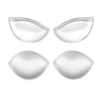 EHDWXVZM 1 Paire de Coussinets de Soutien-Gorge Transparents, 1 Paire de Coussinets de Soutien-Gorge Blancs, Soutien-Gorge avec Insert en Silicone, Bonnets de Soutien-Gorge Cousus sur Les vêtements