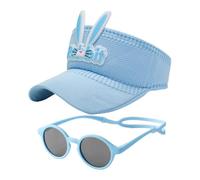 EHDWXVZM 1 Pièce De Lunettes De Soleil Pour Enfants Et 1 Pièce De Chapeau De Soleil Pour Enfants, Lunettes De Soleil De Protection Solaire, Produits De Protection Solaire (Bleu)