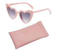EHDWXVZM 1 pièce de lunettes de soleil roses, 1 morceau de sac à lunettes, lunettes de soleil d'amour, lunettes de pose, lunettes de soleil de style urbain, lunettes de fête pour dames