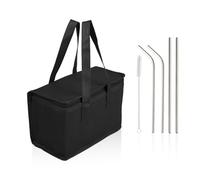 EHDWXVZM 1 sac à lunch isotherme, 1 ensemble en acier inoxydable, sac isotherme, sac à lunch étanche, sac isotherme pour déjeuner