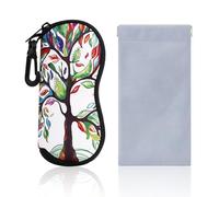 EHDWXVZM 1 sac de rangement pour lunettes, 1 sac à lunettes, étui à lunettes de soleil, étui de protection pour lunettes, étui à lunettes avec fermeture éclair, poche à lunettes imprimée, sac à