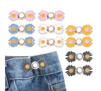 EHDWXVZM 10 Morceaux De Boucle De Taille Marguerite, Boutons De Pantalons Polyvalents Mignons, Boutons Amovibles, Expert en Taille, Accessoires De Pantalons.