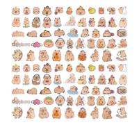 EHDWXVZM 100 Autocollants Capybar, Animaux De Dessins Animés Mignons, Autocollants De Graffitis Étanches Drôles, Bricolage -Case -Wasser -Wasser -Wasser -Wasser -Wasserbechere Autocollants.