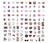 EHDWXVZM 100 Autocollants De Bande, Autocollants pour Filles, Autocollants Y2K, Autocollants pour Ordinateur Portable, Autocollants De Téléphone Portable Imperméables, Cadeaux pour Filles.
