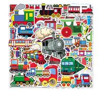 EHDWXVZM 100 Petits Autocollants De Train, Dessin Animé Auto-Adhésif, Autocollant De Barre De Serrage Drôle, Valise Esthétique De La Tasse d'eau Bricolage.
