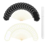EHDWXVZM 100 Pièces De Panneaux De Buffet, 1 Stylo D'Écriture, Inserts De Cure-Dents, Inserts De Gâteau, Petit Panneau De Tableau Noir, Accessoires De Dessert