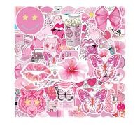 EHDWXVZM 100 Pièces Pink Series Stickers, Water Mug-Graffiti Autocollants, Autocollants De Cahier, Autocollants Sucrés, Autocollants pour Filles, Autocollants Imperméables.