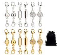 EHDWXVZM 12 Pièces Chain De Snap Magnétique, 1 Morceau De Carte De Voeux pour Amis Et Sac De Rangement 1 Morceau, Élément De Fixation De Chaîne, Boucle De L'Aimant De Collier De Bracelet.