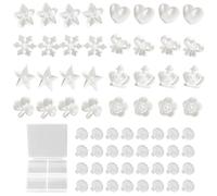 EHDWXVZM 16 Paires De Boucles d'oreilles en Résine Et 1 Boîte De Rangement en Plastique, Boucles d'oreilles Transparentes, Boîte De Rangement Transparente pour Boucles d'oreilles