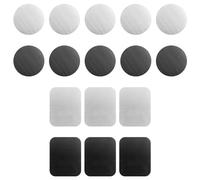 EHDWXVZM 16 pièces de plaques métalliques pour téléphone Portable, Feuilles de Fer Rondes, Feuilles de Fer carrées, Feuilles de téléphone Portable Autocollantes, Accessoires de téléphone Portable