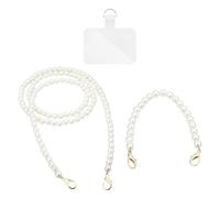 EHDWXVZM 2 Chaînes De Téléphone Portable, 1 Entretoise Transparente, Chaîne De Téléphone Portable En Perles, Sangle De Chaîne De Téléphone Portable, Accessoires De Téléphone Portable