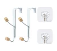 EHDWXVZM 2 Crochets De Porte, 2 Crochets Transparents, Crochets De Porte De Chambre, Patères De Porte, Crochets Pour Suspendre Des Vêtements.