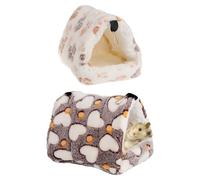EHDWXVZM 2 Morceaux de nid de Hamster, Maison de Hamster, cachette de Hamster, Grotte Chaude, Cage de cobaye, Petite Tente abri pour Animaux de Compagnie, hamac de cobaye
