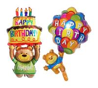 EHDWXVZM 2 Pièces Bear Bird Birday Balloons, Boul Thame Balloons, Ballons D'Hélium Gonflables, Ballons d'anniversaire, Ballons De Lettres Gonflables, Gros Ballons.