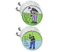 EHDWXVZM 2 pièces Clips de Chapeau en métal, Clips de Chapeau de Marque, Clips de Chapeau de Marque de Golf, Clips de Chapeau de Conception créative, décoration de Clip de Chapeau décontracté