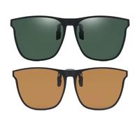 EHDWXVZM 2 Pièces de Lunettes de Soleil à Clipser - Clips Polarisés Portables avec Protection UV, Unisexe