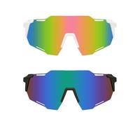 EHDWXVZM 2 pièces de lunettes de soleil, lunettes de cyclisme, coupe-vent, protection UV, lunettes de soleil cool, lunettes de soleil de sport, adaptées aux hommes et aux femmes